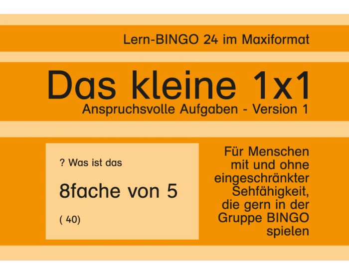 Lern Bingo 1x1 Anspruchsv Aufgaben 1 Pdf K2 Verlag De