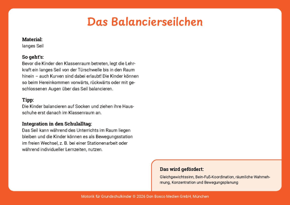 Motorik für Grundschulkinder