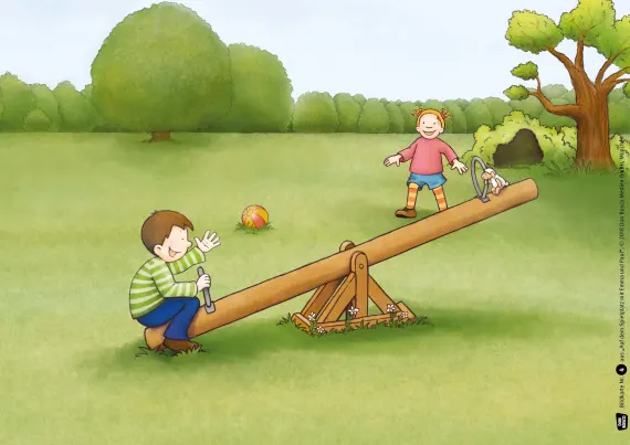 Auf dem Spielplatz mit Emma und Paul Kamishibai Bildkartenset