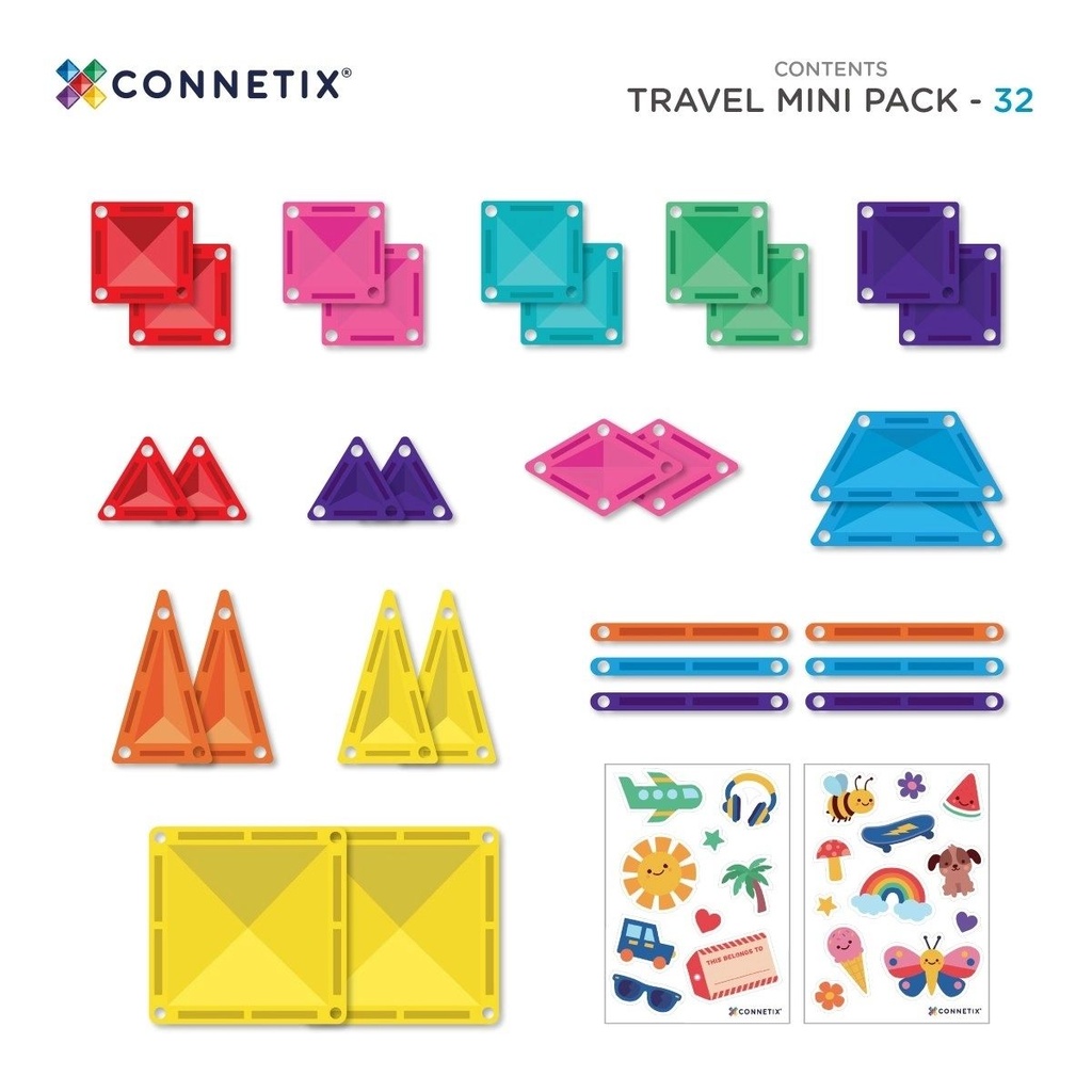 Connetix Magnetbausteine Travel Mini Pack - 32 Teile