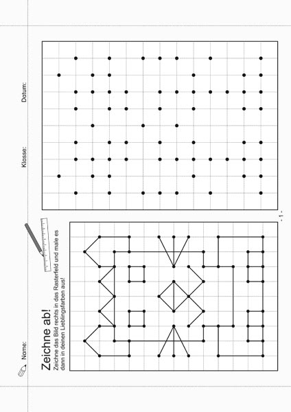 Räumliches Denktraining Zeichenrätsel Tiere 2 PDF