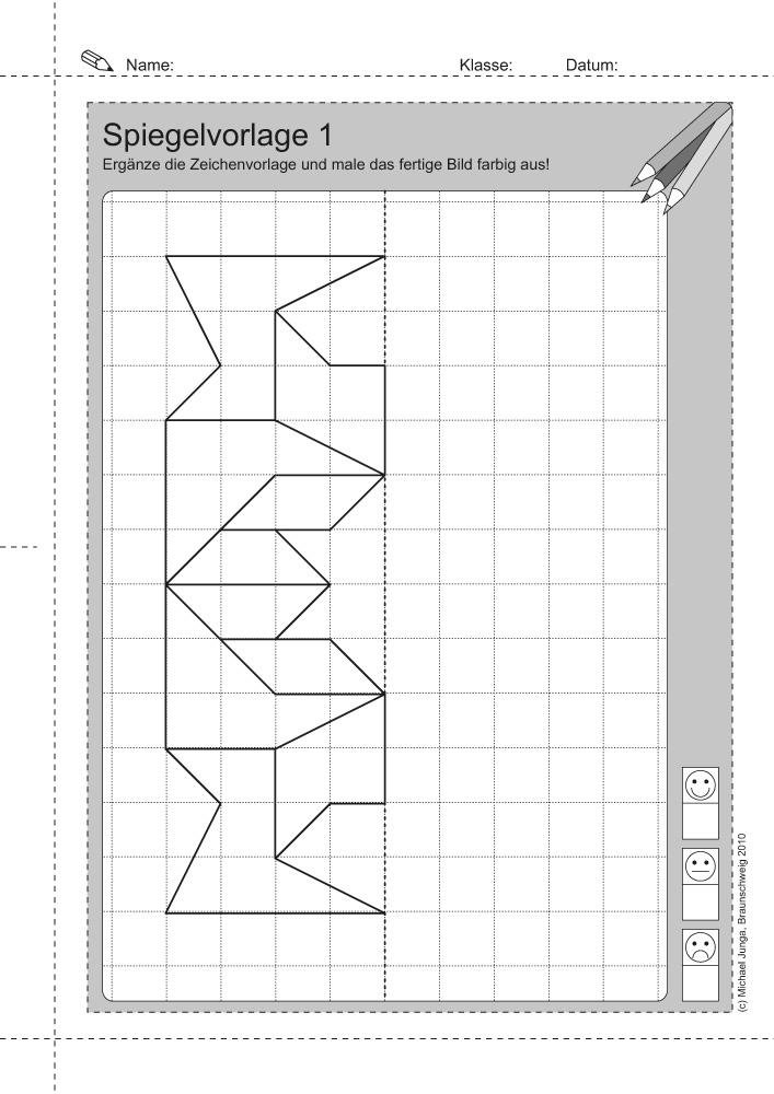 Lernpaket Spiegelbilder ergänzen PDF