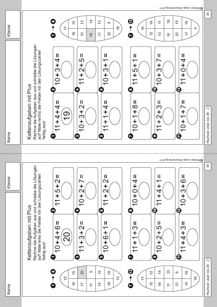 Rechnen üben bis 20 PDF 2