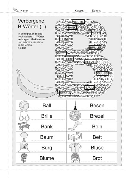 Wörtersuchrätsel im Buchstabenwirrwarr PDF