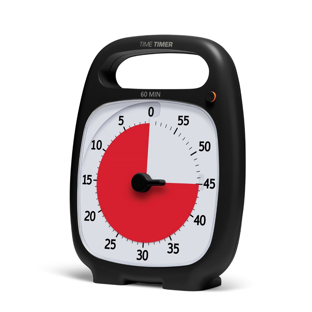 TimeTimer® PLUS schwarz 14 x 18 cm mit Pausenfunktion