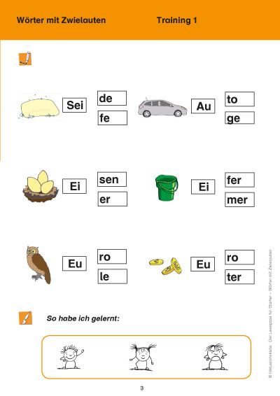 Lesepass für Starter Wörter mit Zwielauten PDF