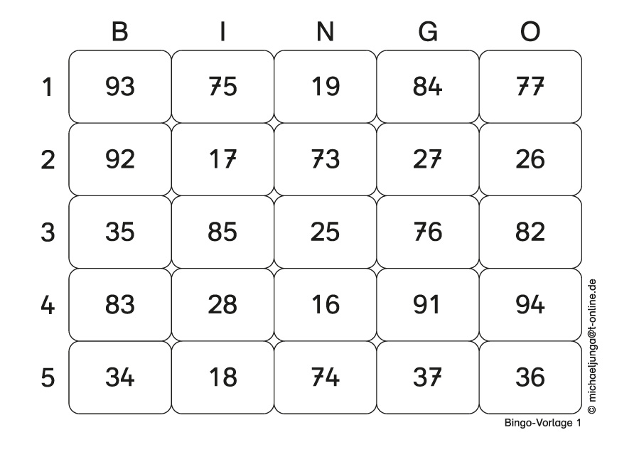 Lern-BINGO 6A Addition Subtraktion ( ZE+/-E=ZE m.Ü) bis 100 PDF