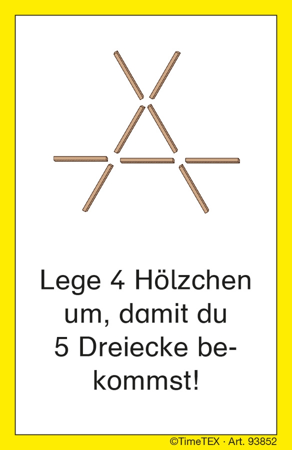 Holzstäbchen Denkspiel