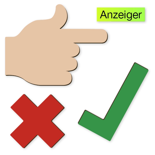 Moderations-Symbole, magnetisch