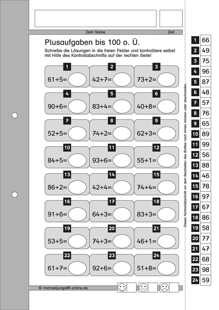 TimeTimer Rechentraining bis 100 Plus/Minus  PDF