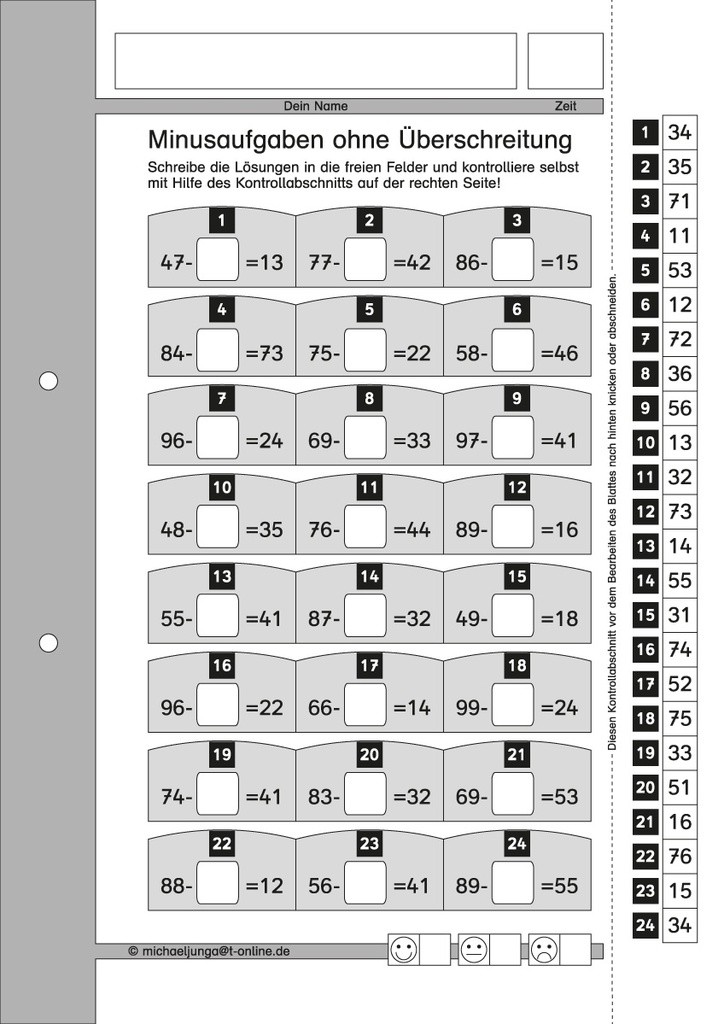 TimeTimer Rechentraining bis 100 Plus/Minus  PDF