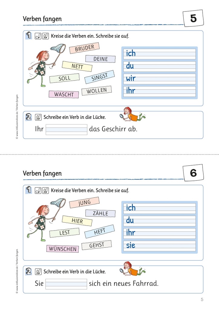 Verben fangen PDF