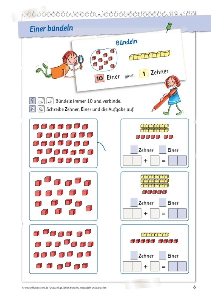 Sparpaket: 2- und 3-stellige Zahlen bündeln... PDF