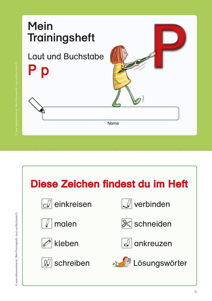 Mein Trainingsheft: Laut und Buchstabe P p PDF