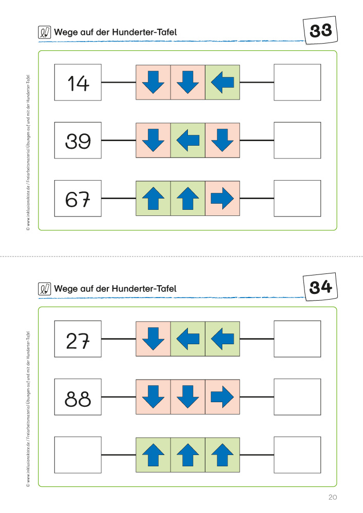 Übungen auf und mit der Hunderter-Tafel PDF