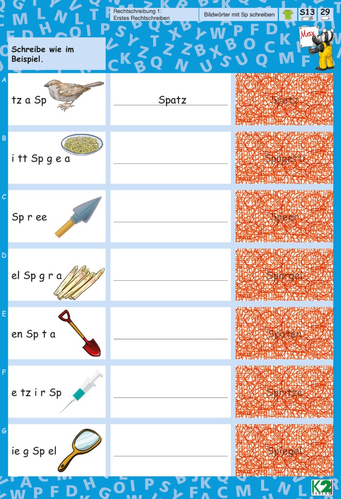 Max Rechtschreibung 1: Erstes Rechtschreiben