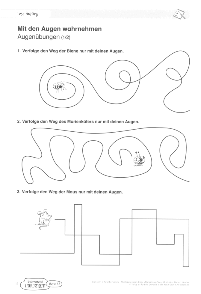 Fördermaterial Leseflüssigkeit  Klasse 3-5