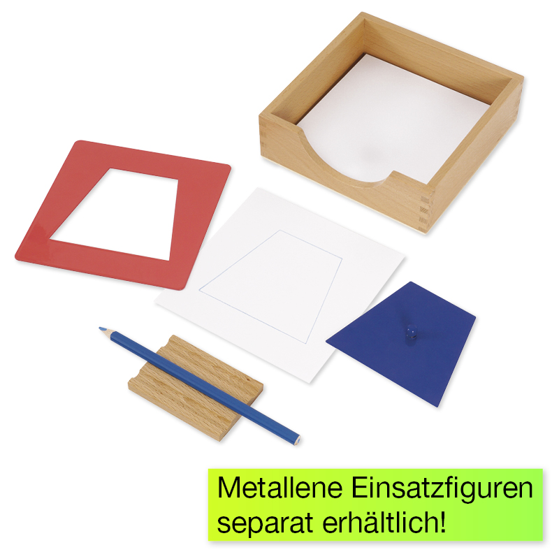 Kästchen für Einsatzfigurenpapier, 14 x 14 cm "Montessori Premium"