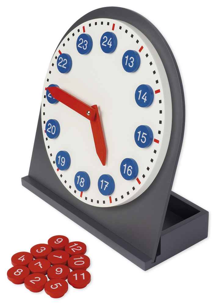 Uhr mit herausnehmbaren Ziffern "Montessori Premium"