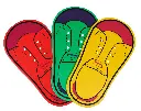 Kleine Fädel-Schuhe