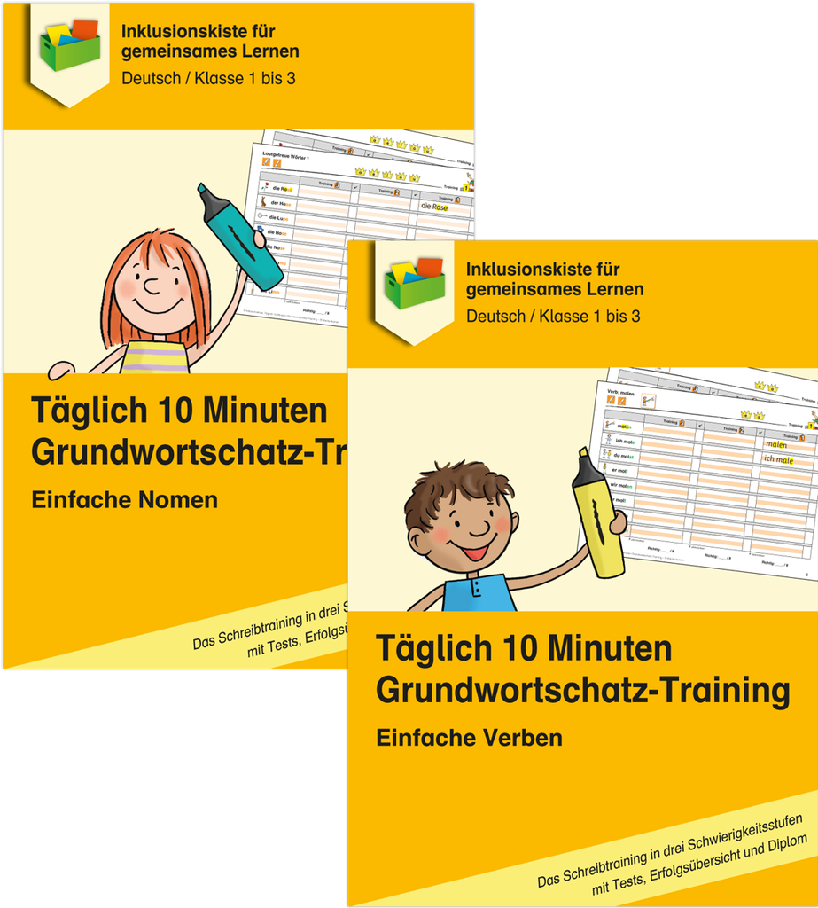 Grundwortschatztraining: Einfache Nomen/Einfache Verben E-Book Sparpaket