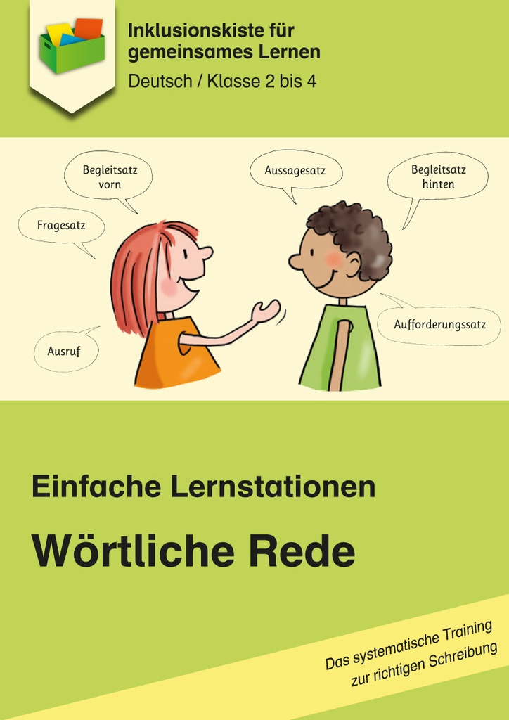 Einfache Lernstationen: Wörtliche Rede PDF