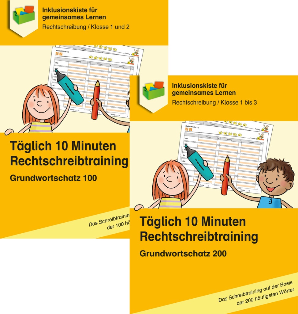 Rechtschreibtraining Paket Grundwortschatz 100/200 Wörter E-Book