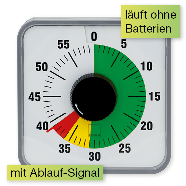 TimeTEX Zeitdauer Ampel-Uhr Automatik 19 x 19 cm