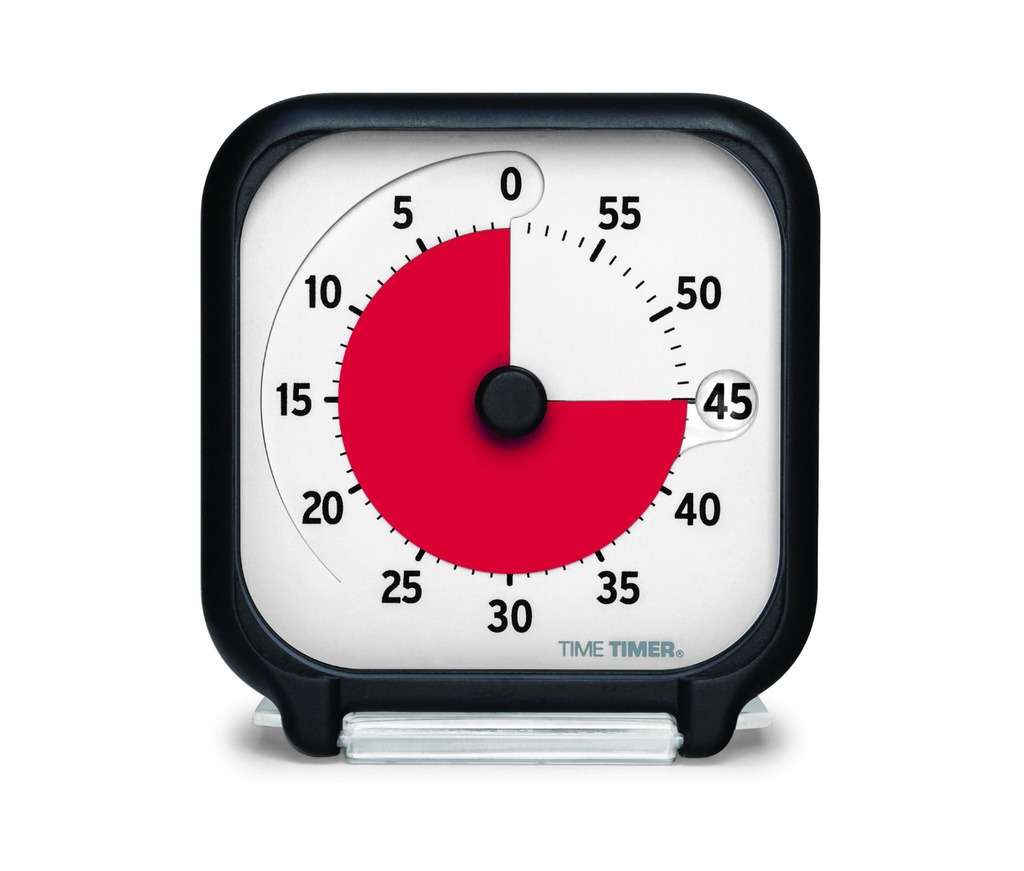 TimeTimer® Tischmodell schwarz 7,5 x 7,5 cm
