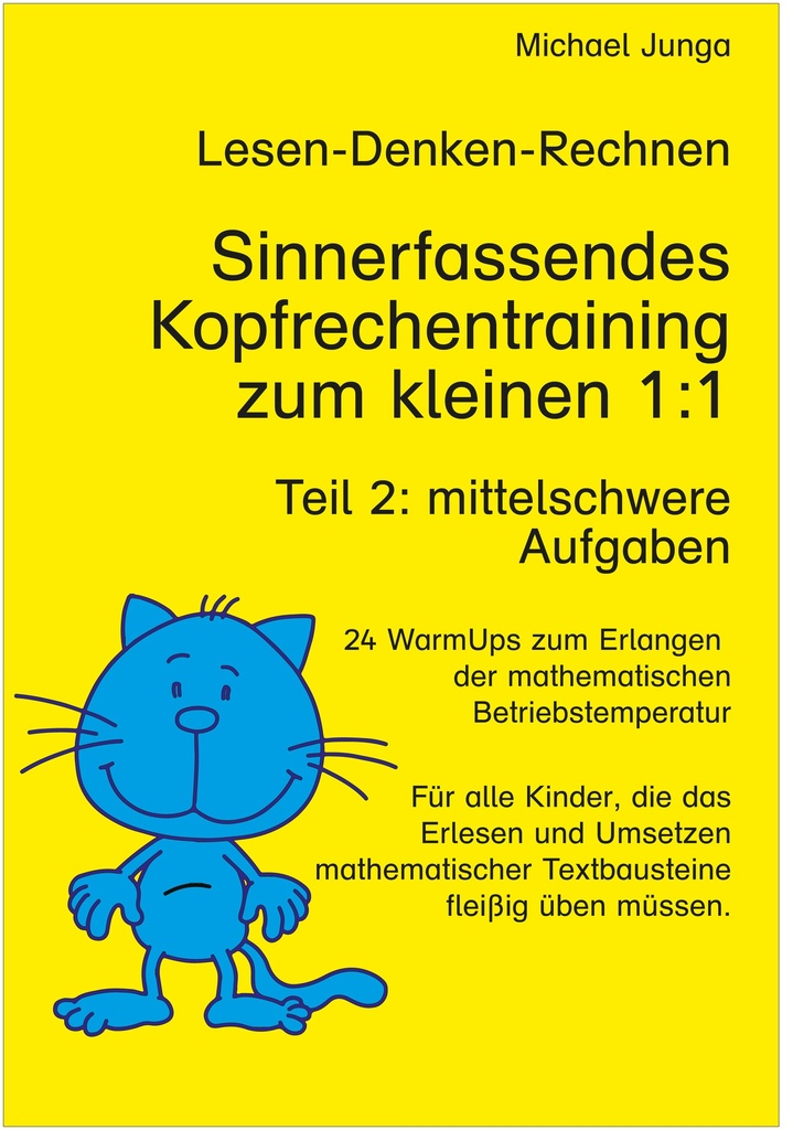 Kopfrechentraining zum kleinen 1:1, Teil 2, mittelschwere Aufgaben PDF